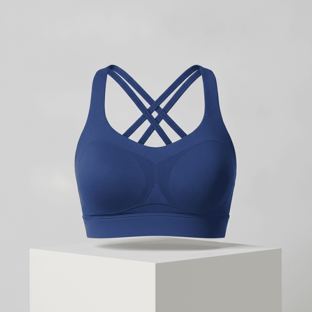 Brassière de sport technique à bretelles croisées - Bleu roi