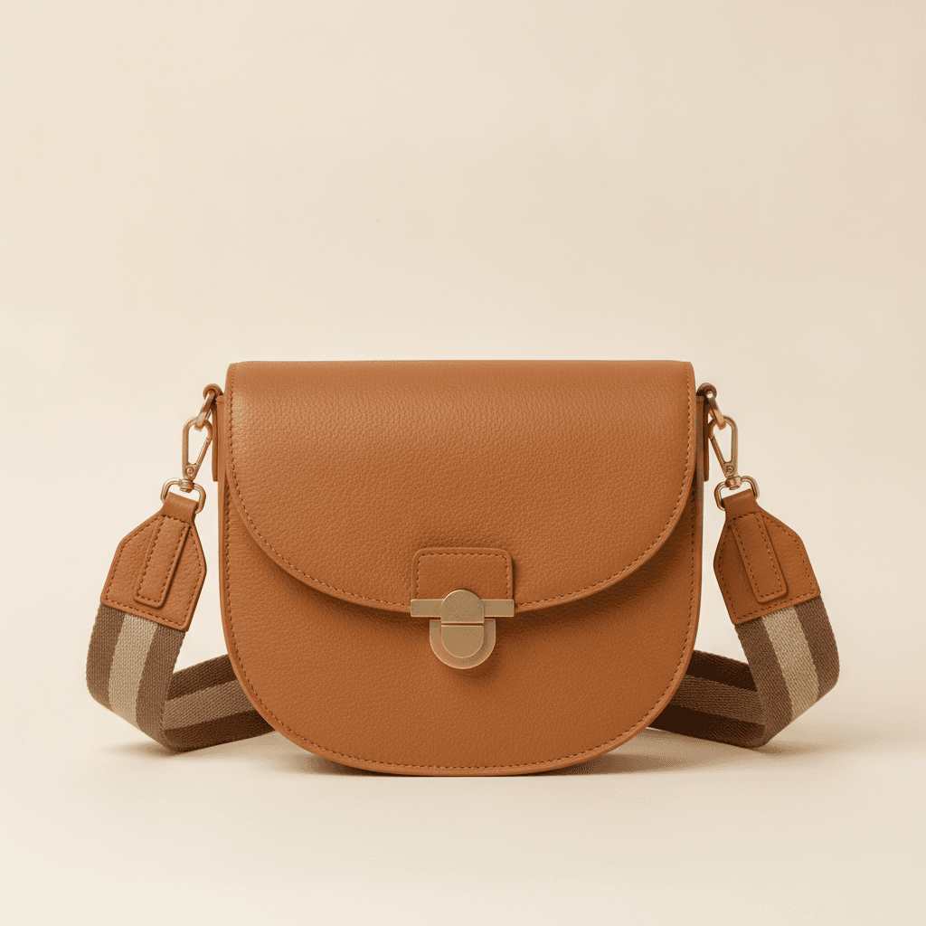 Sac Bandoulière Demi-Lune - Camel