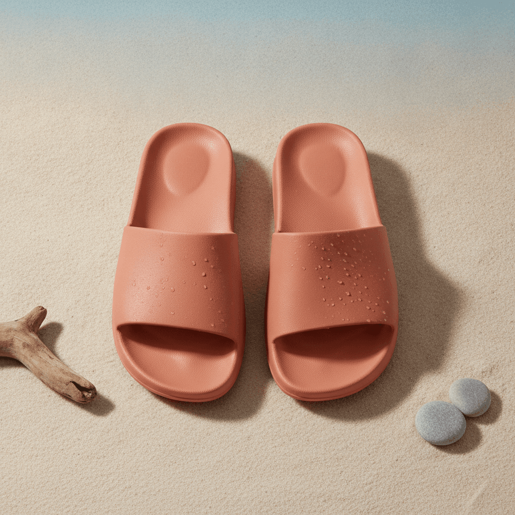 Sandales de Plage en Caoutchouc - Corail