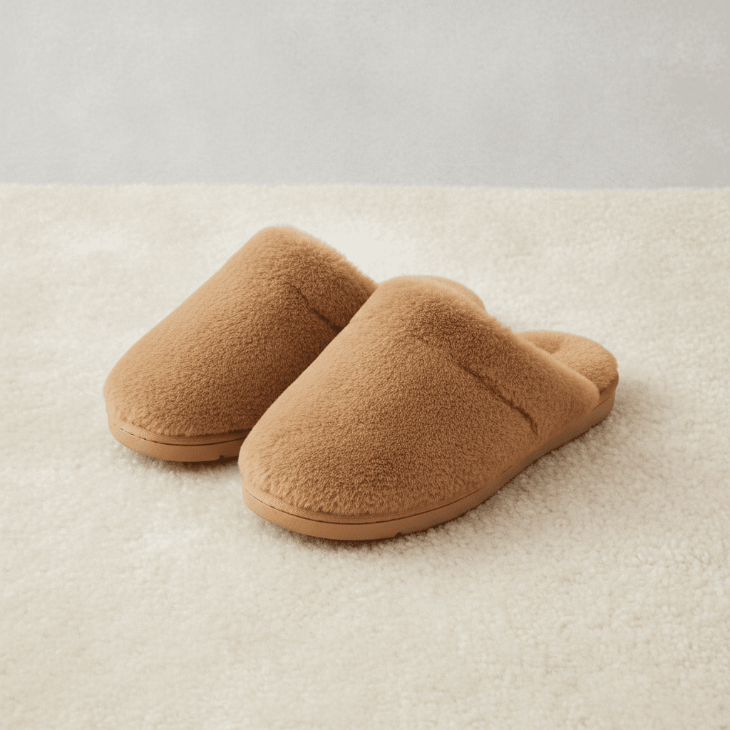 Mules d'Intérieur Douillettes - Camel